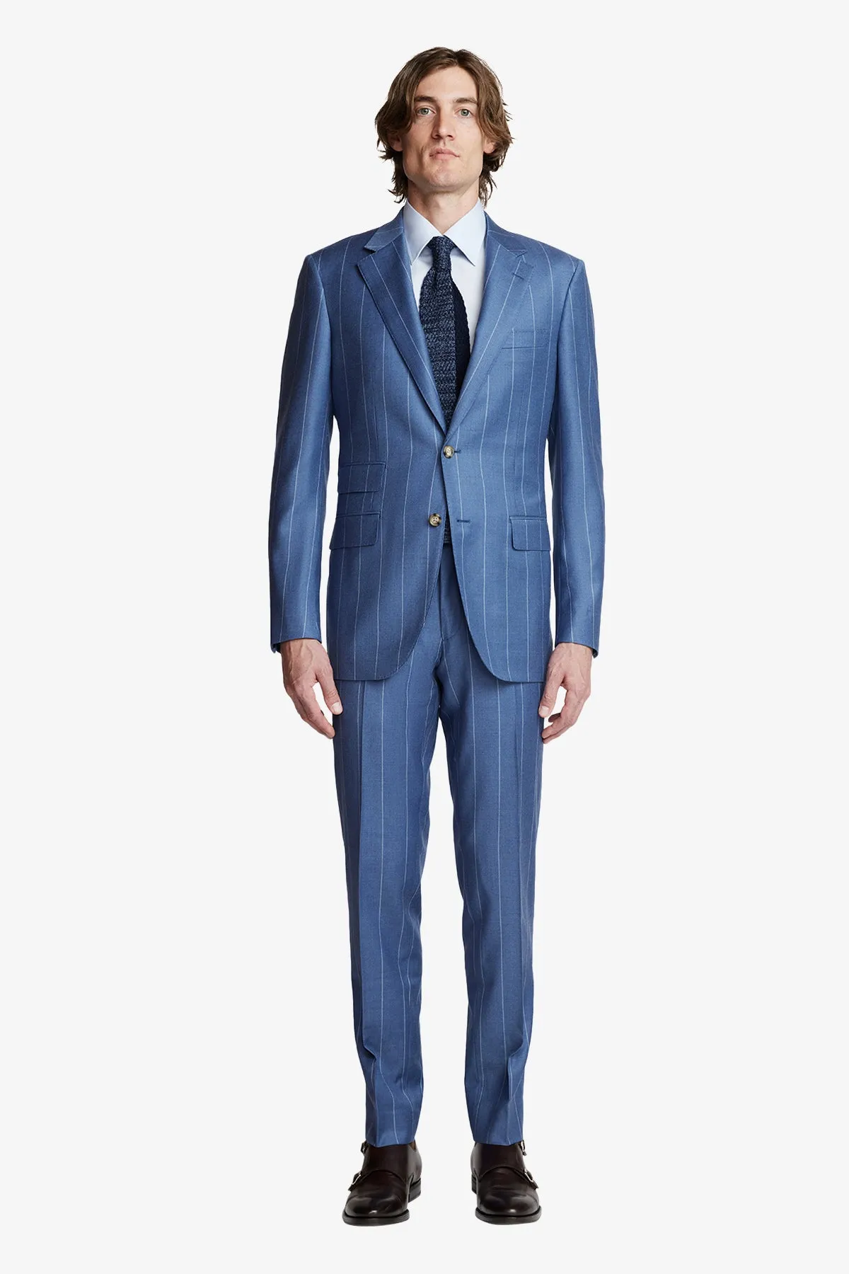 Basso - Blue chalk stripe sold by Anthony Squires product image thumbnail 5