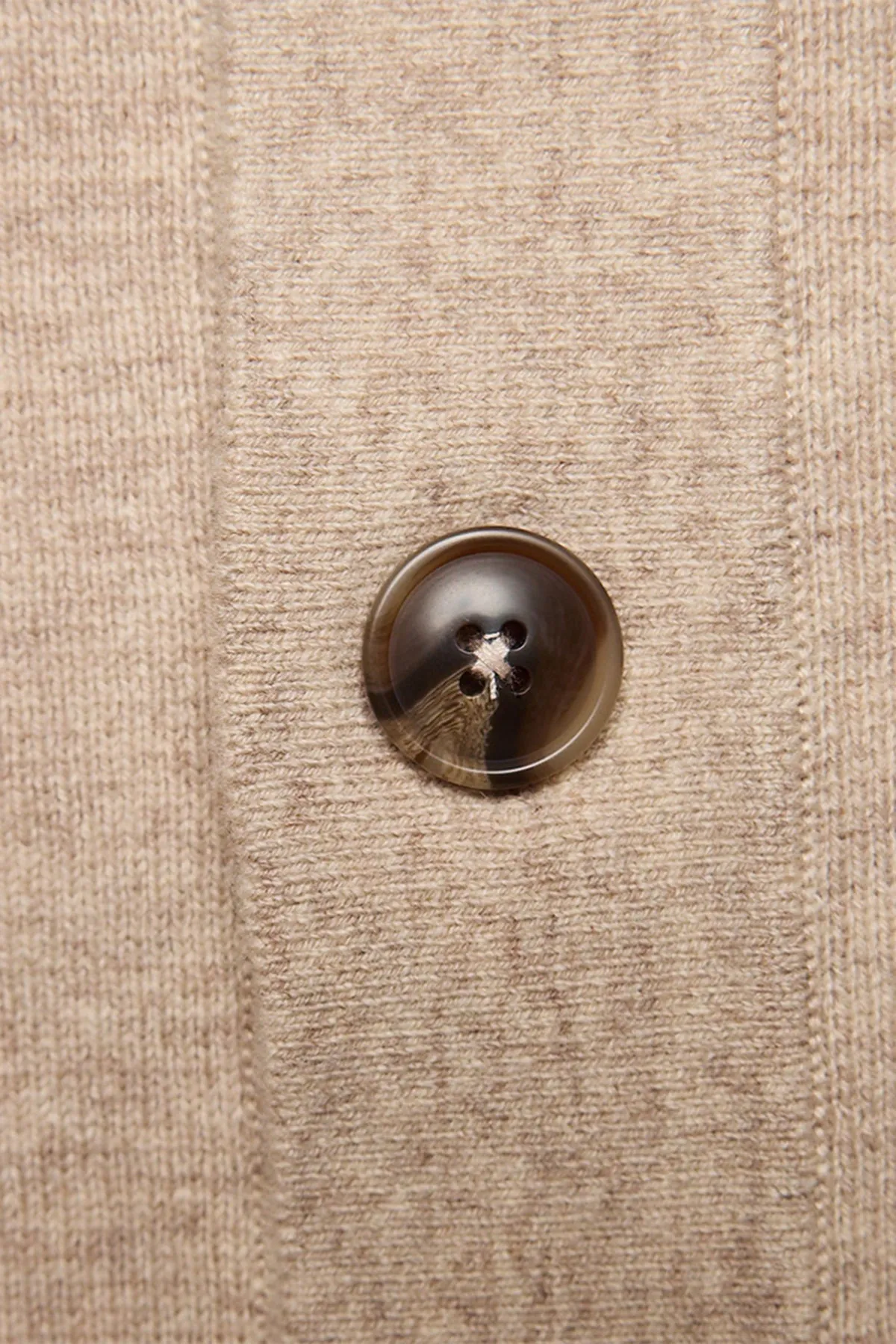 Heavy weight fawn cashmere blend cardigan sold by Anthony Squires product image thumbnail 3