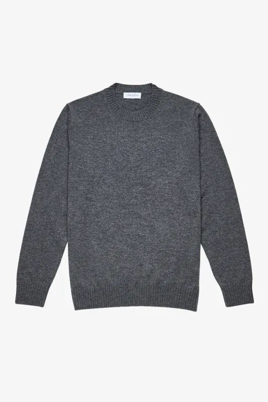 Orlando grey cashmere blend crew knit sold by Anthony Squires