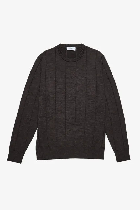 Galway brown crew knit sold by Anthony Squires