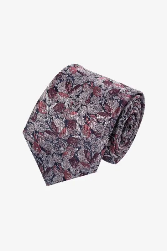 Tie - Silk red flower design sold by Anthony Squires