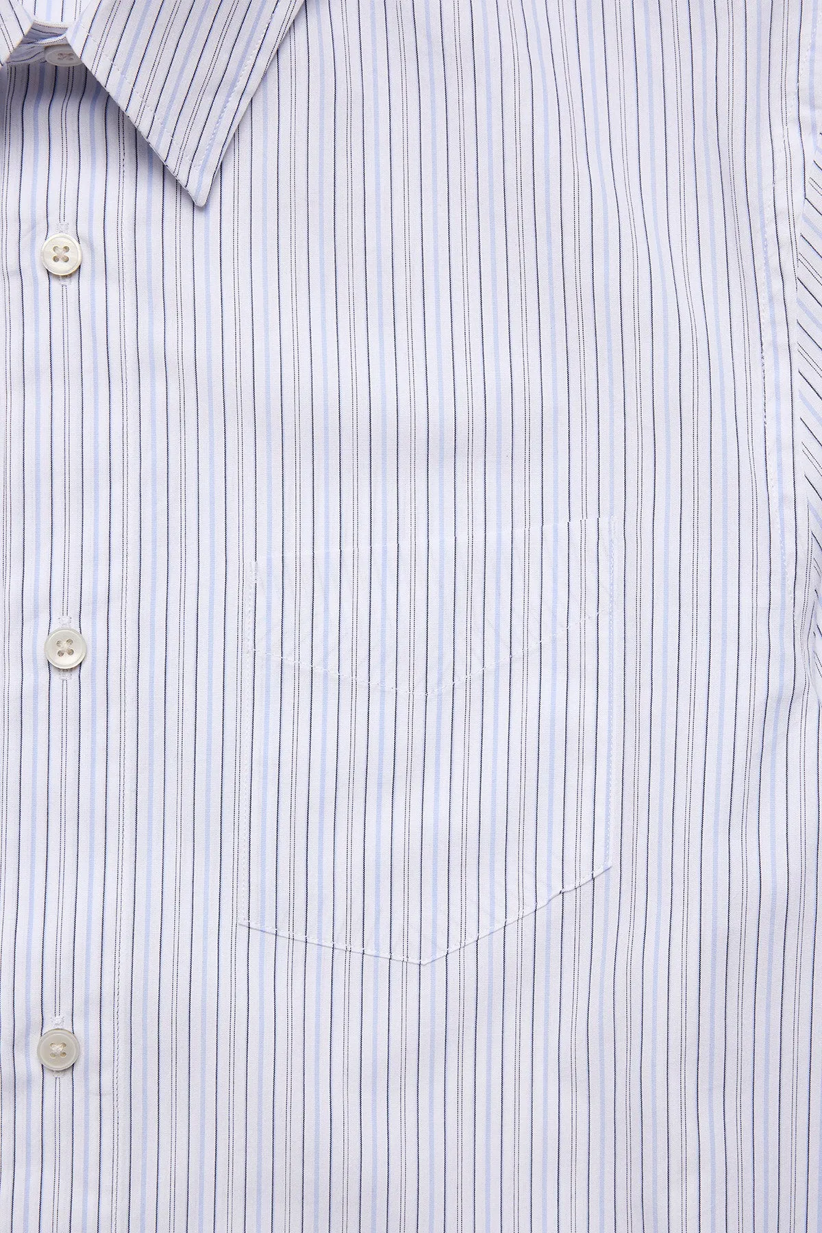 Frederic white stripe poplin shirt sold by Anthony Squires product image thumbnail 3