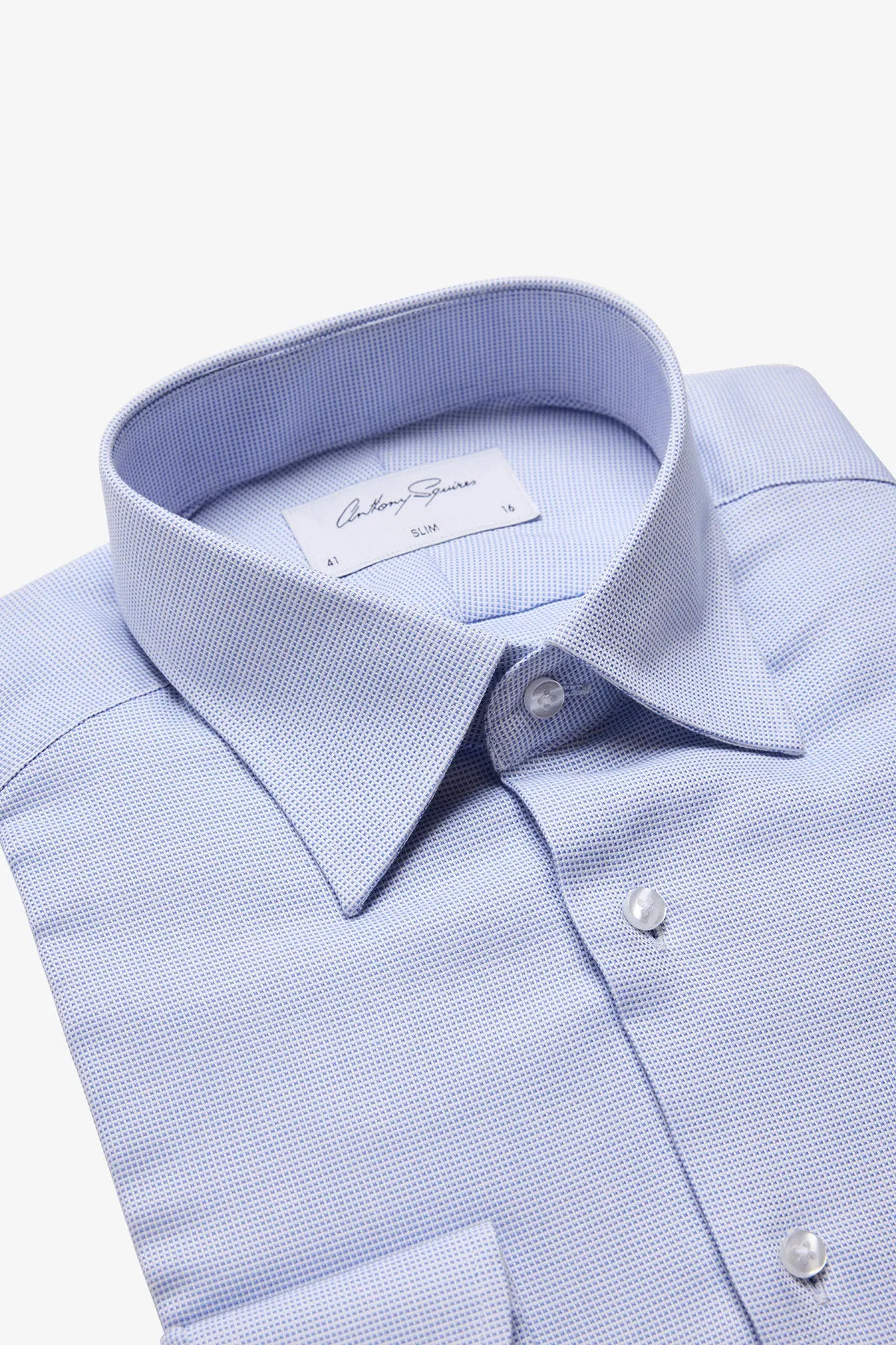 Onder formal shirt - blue microdesign sold by Anthony Squires product image thumbnail 2