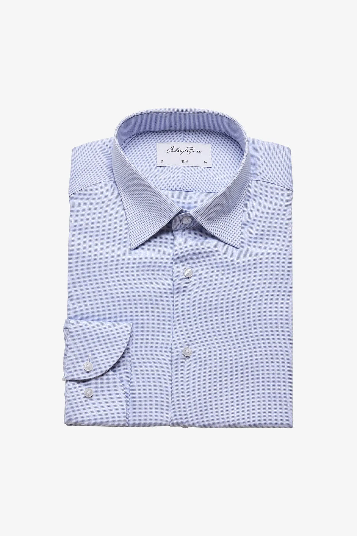 Onder formal shirt - blue microdesign sold by Anthony Squires