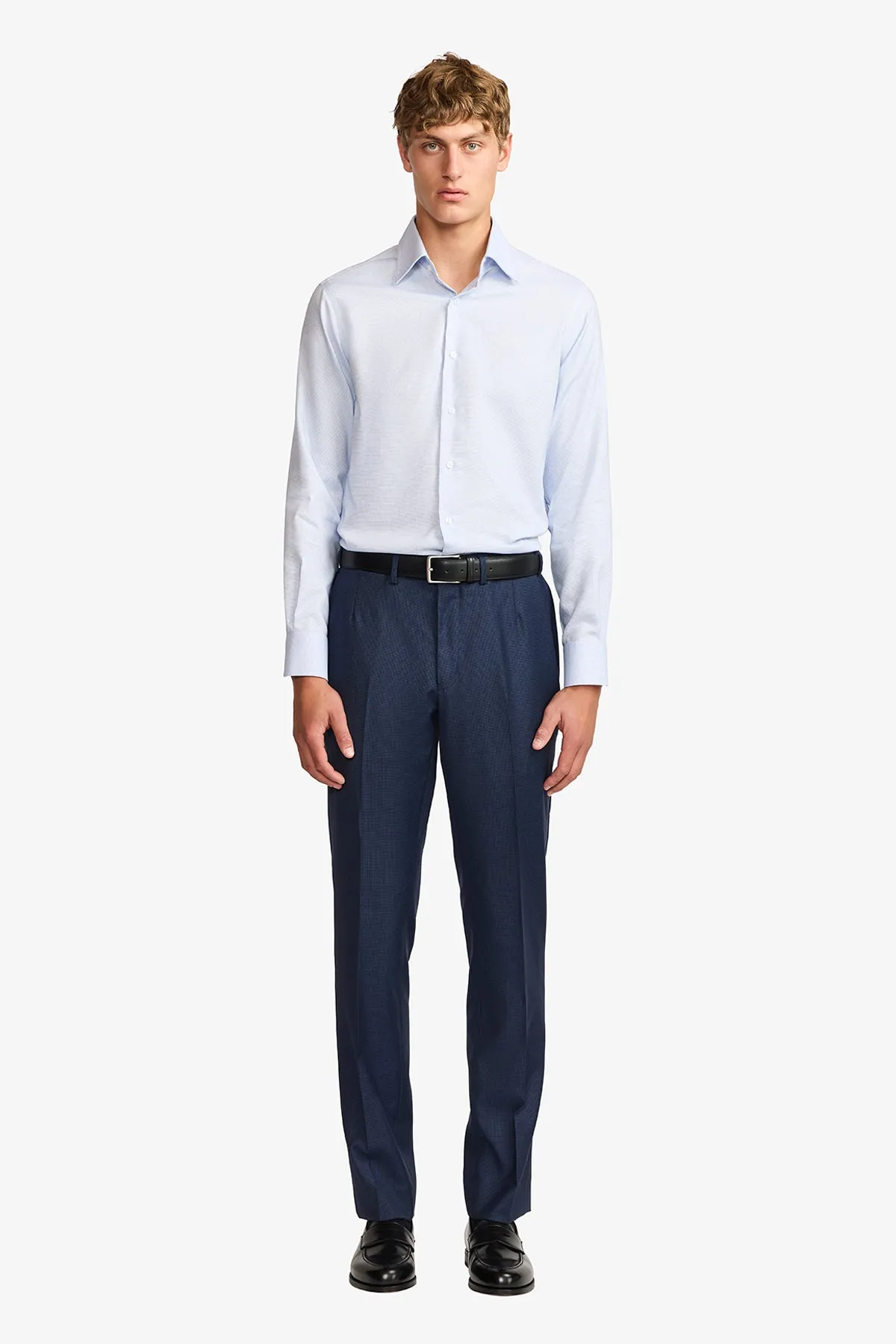 Onder formal shirt - blue microdesign sold by Anthony Squires product image thumbnail 3