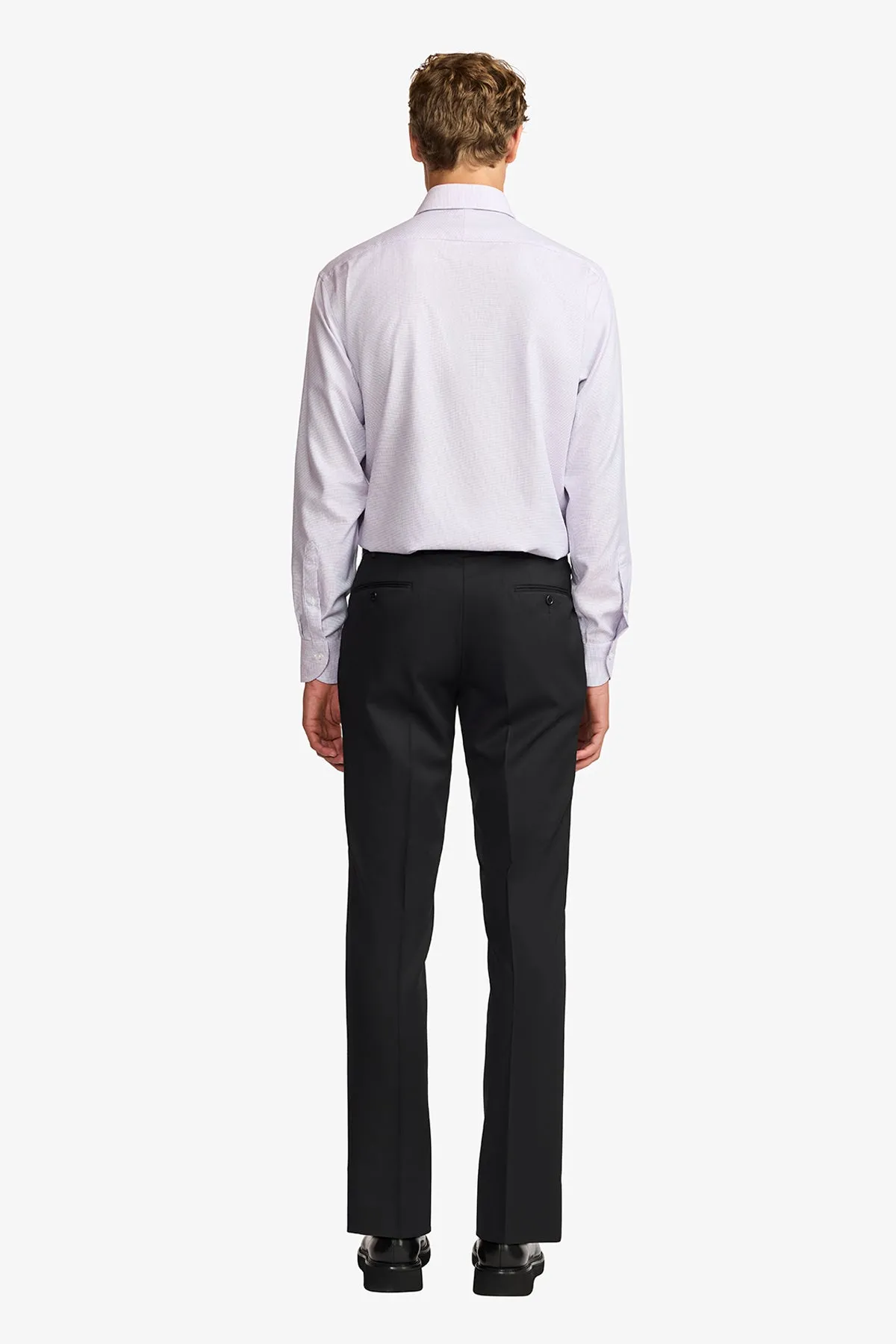 Gus formal shirt - pink/blue microdesign sold by Anthony Squires product image thumbnail 5