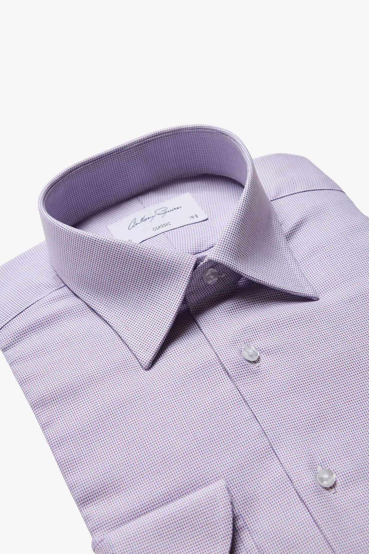 Gus formal shirt - pink/blue microdesign sold by Anthony Squires product image thumbnail 2