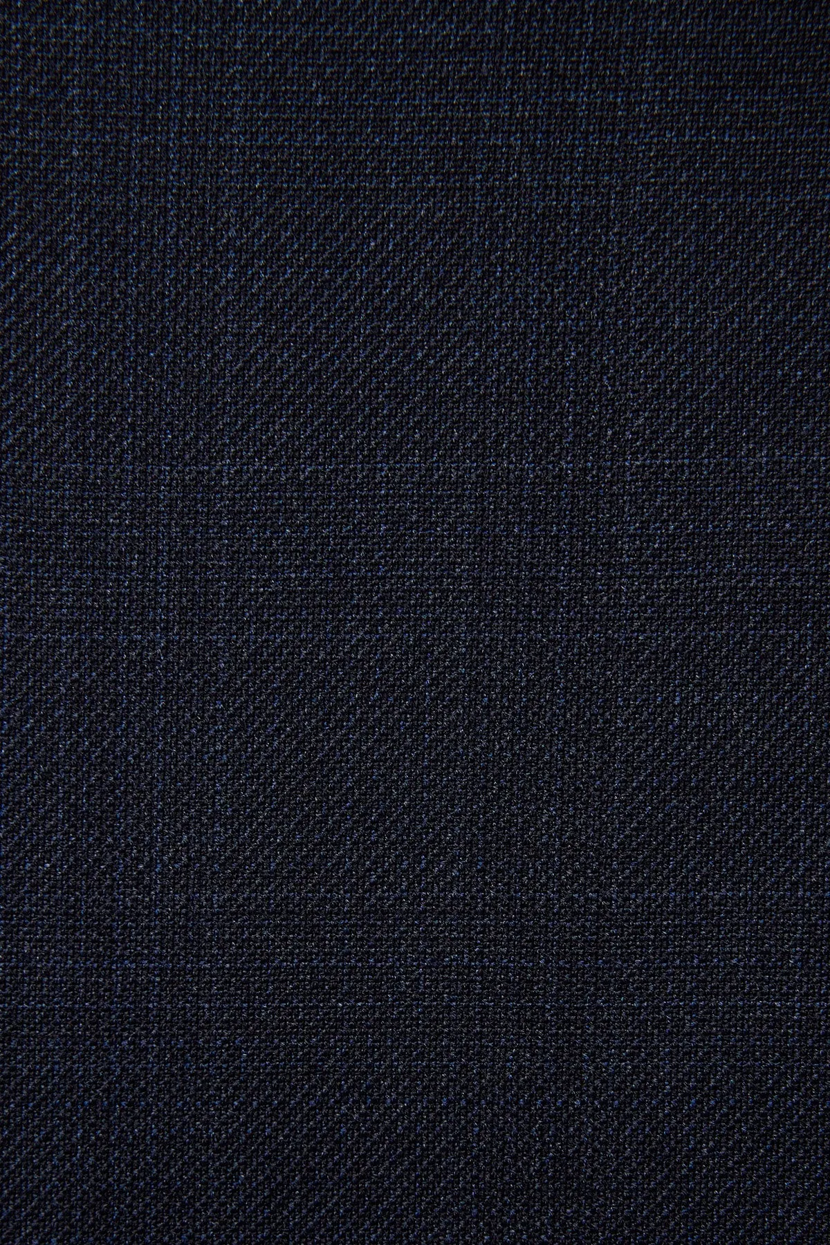 Slack trouser - Navy mulitcheck in pure wool, super 110's sold by Anthony Squires product image thumbnail 3