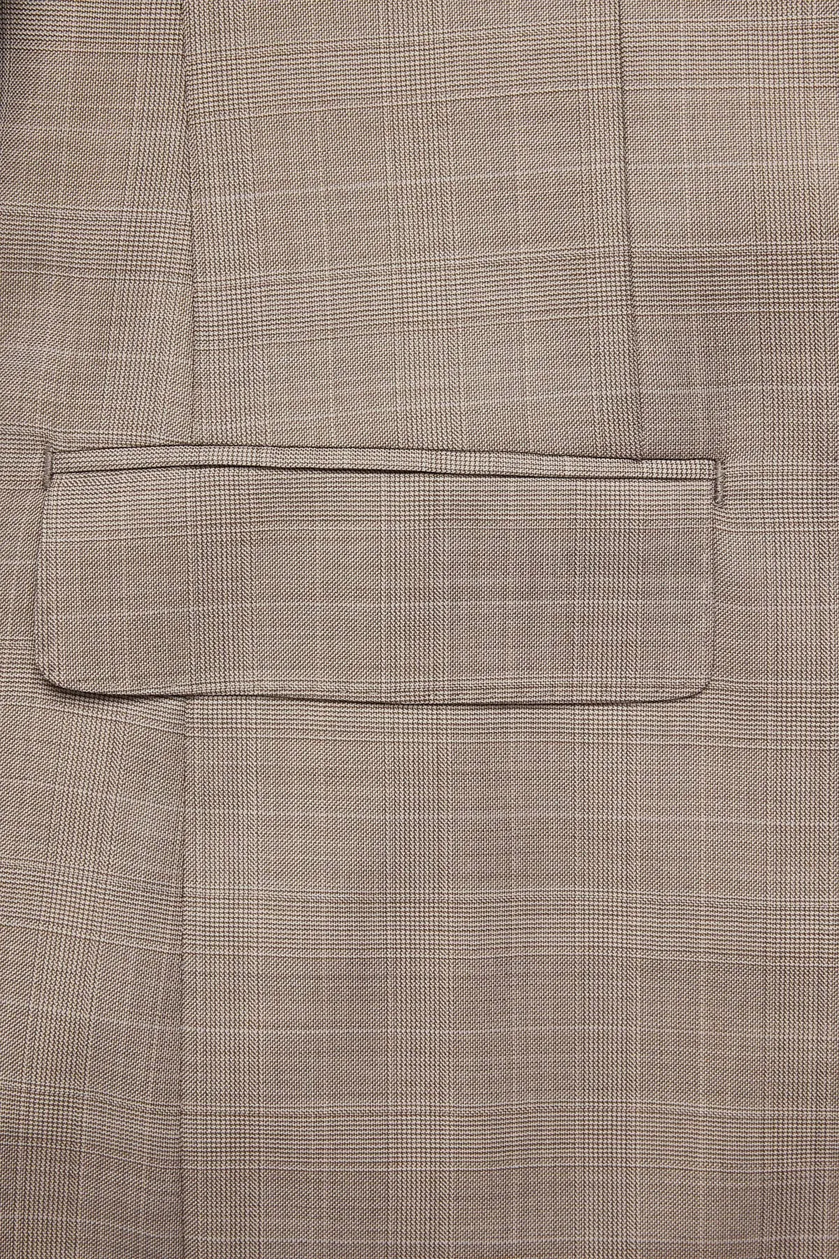 Mateo suit - Fawn tonal Prince of Wales check, in pure wool, super 110's sold by Anthony Squires product image thumbnail 5