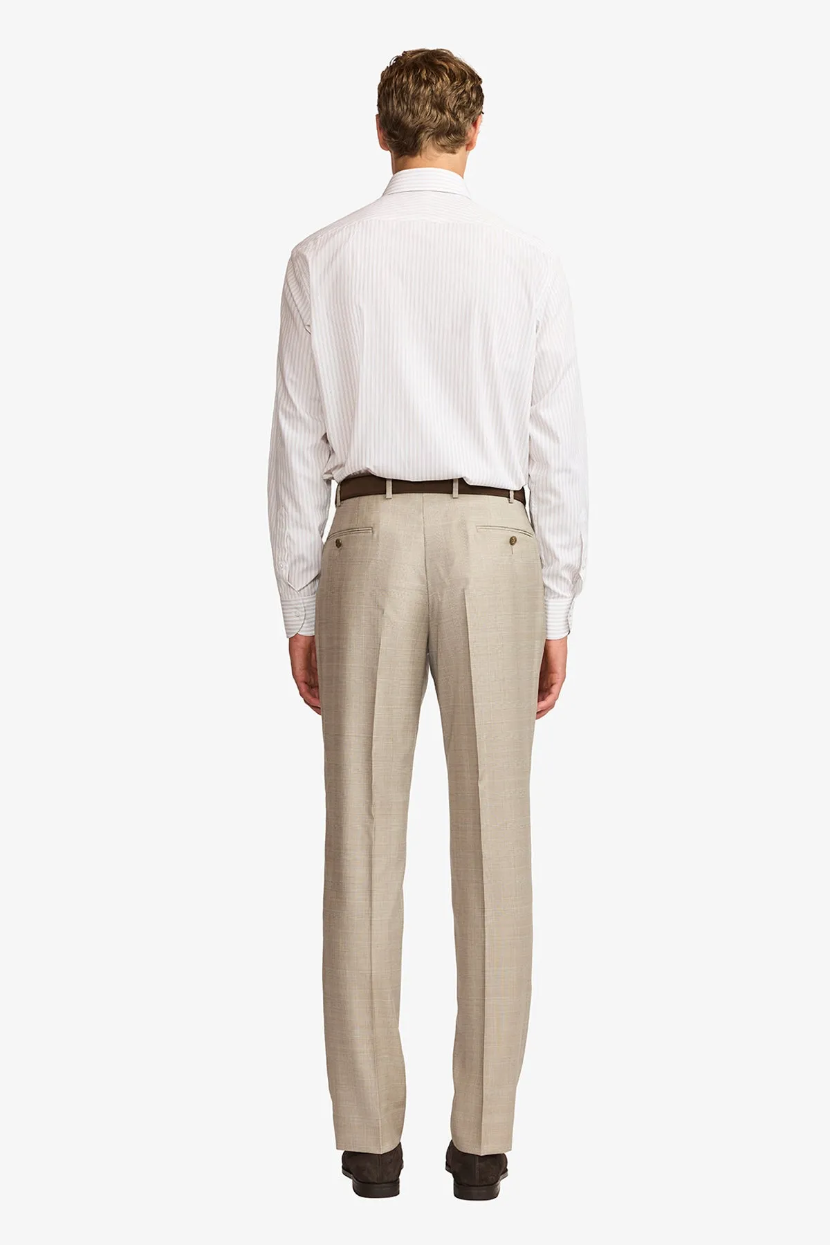 Norris formal shirt - brown stripe sold by Anthony Squires product image thumbnail 4