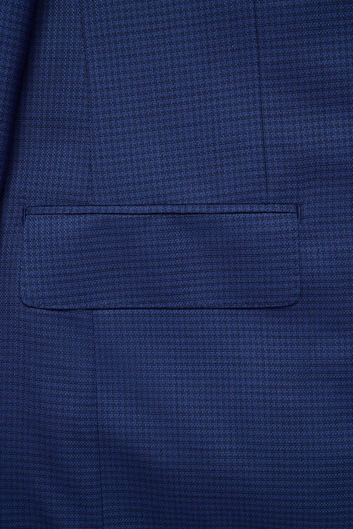 Stokes suit - Mid blue micro houndstooth, in pure wool, super 110's sold by Anthony Squires product image thumbnail 5