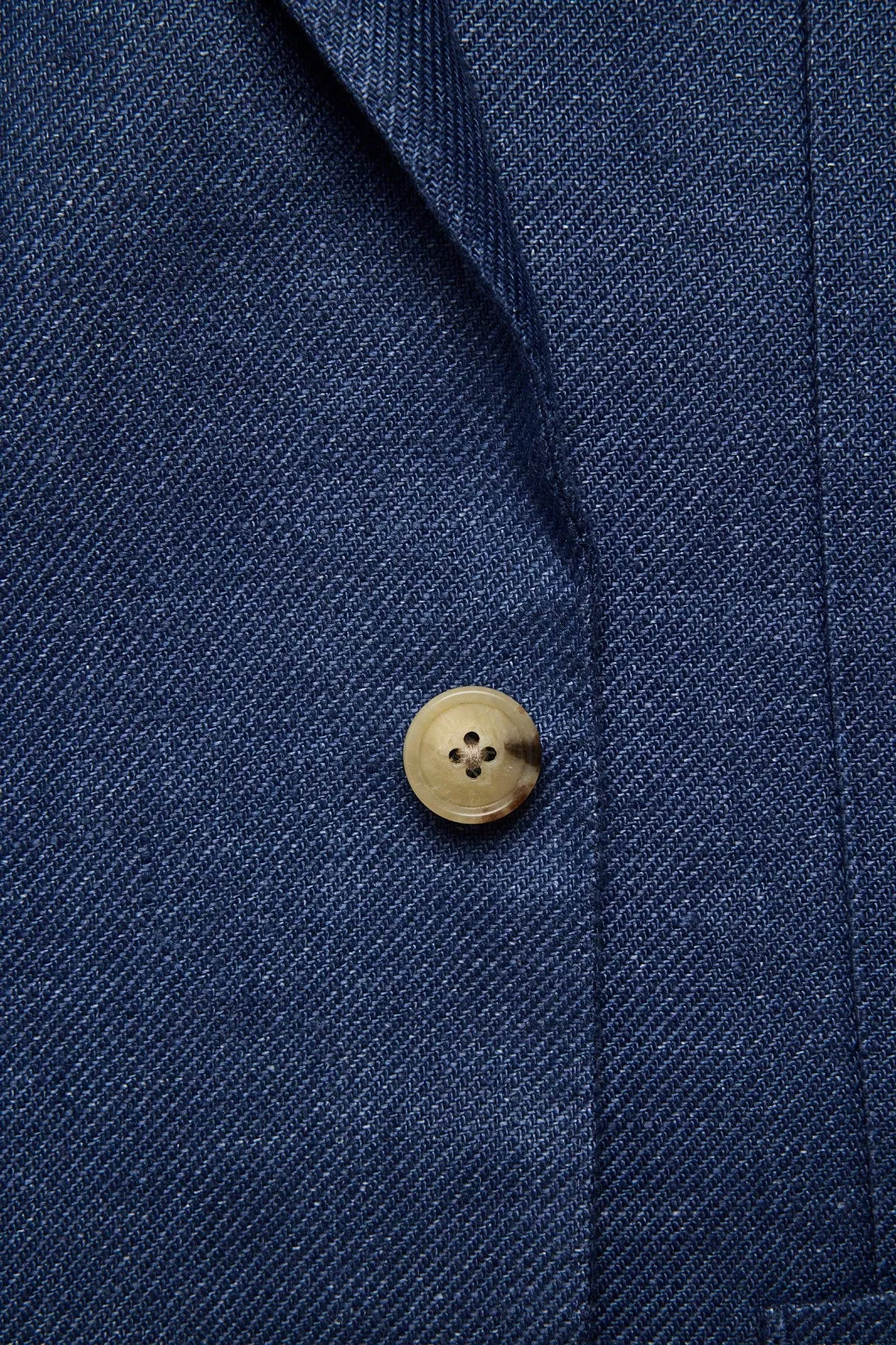 Archer blazer - Linen twill in blue with flax effect sold by Anthony Squires product image thumbnail 4
