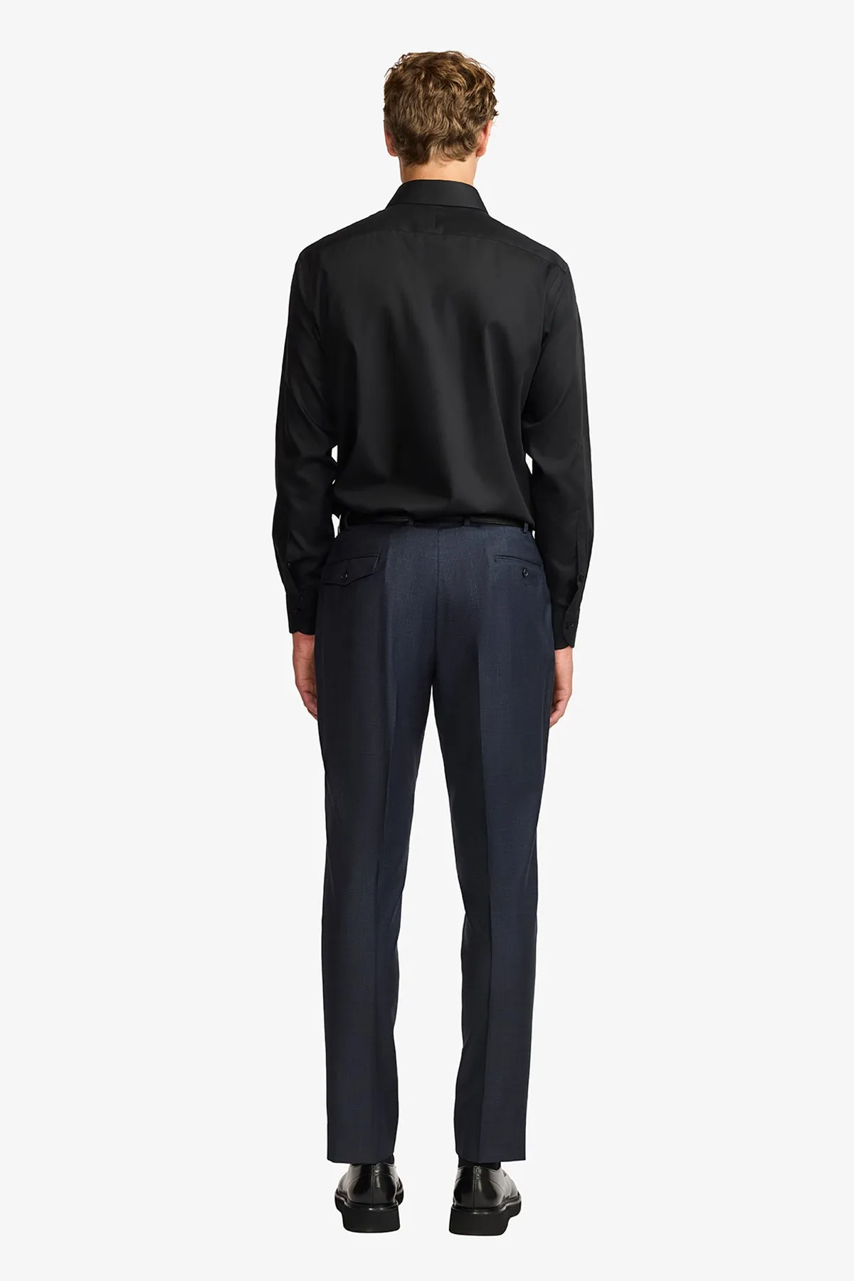 Norris formal shirt - fine black twill sold by Anthony Squires product image thumbnail 5