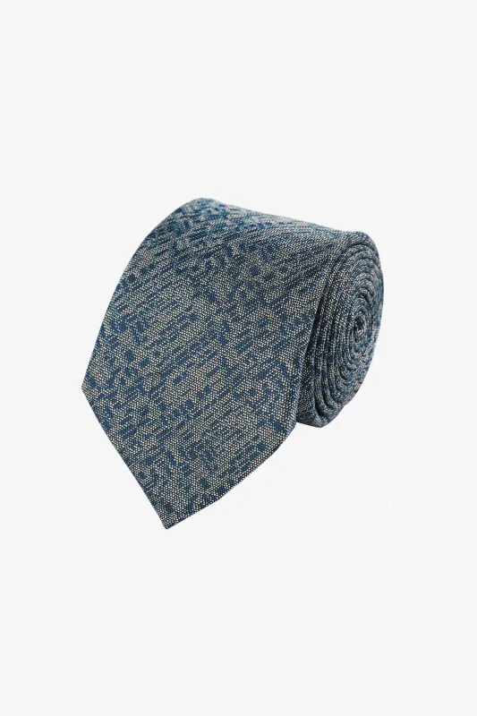 Tie - Silk blue micro design sold by Anthony Squires