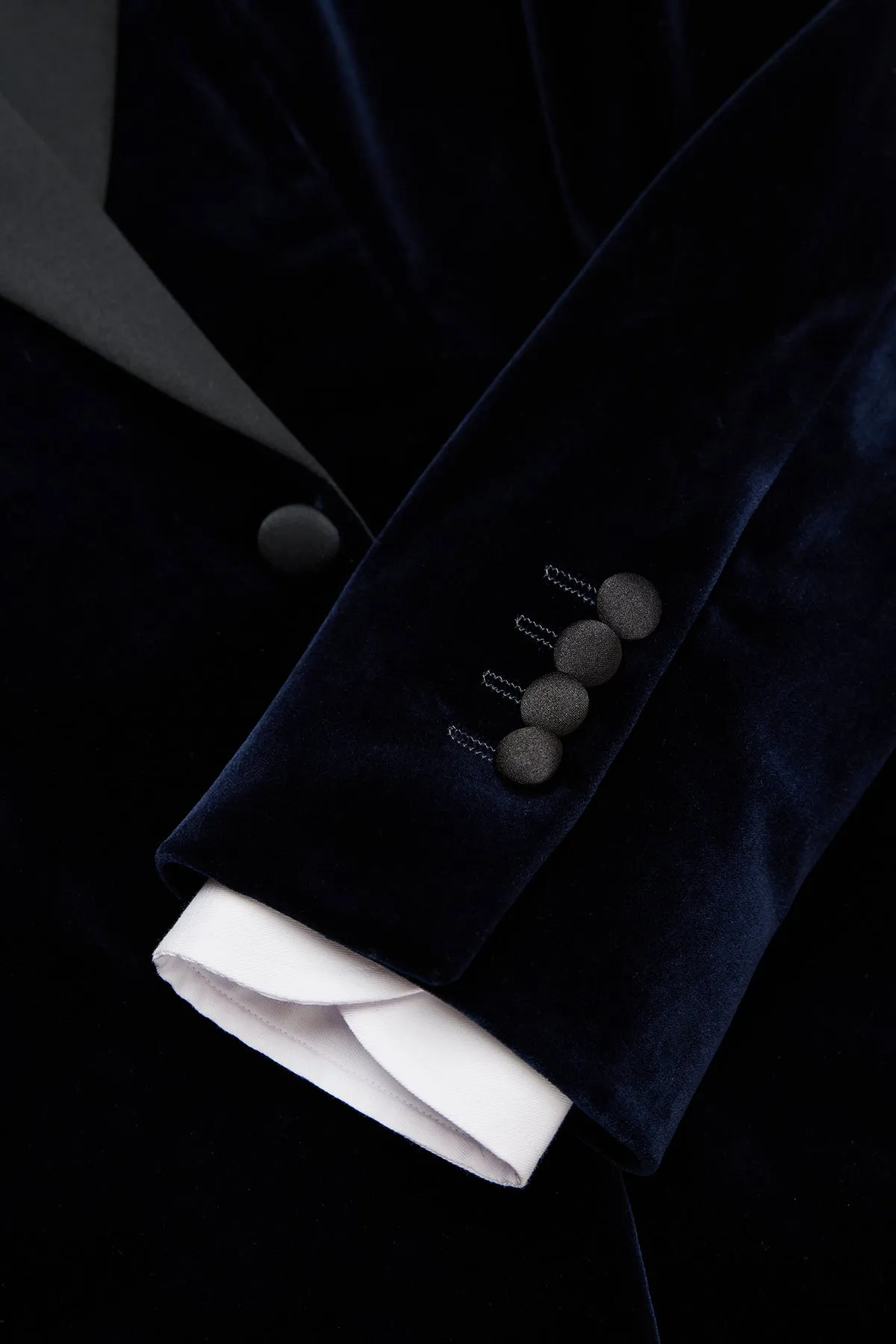 Finn Blazer - Wool In Navy Velvet sold by Anthony Squires product image thumbnail 3