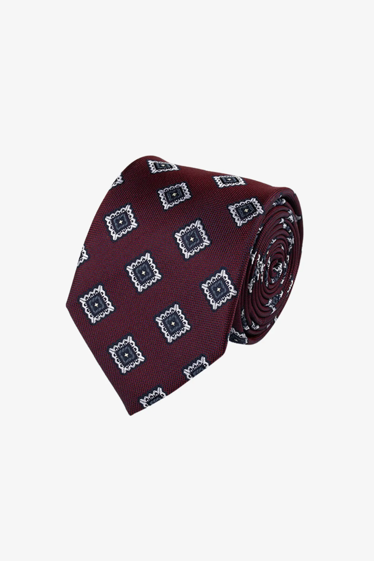 Tie - Silk red wide pattern sold by Anthony Squires