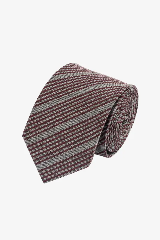 Tie - Silk red stripes sold by Anthony Squires