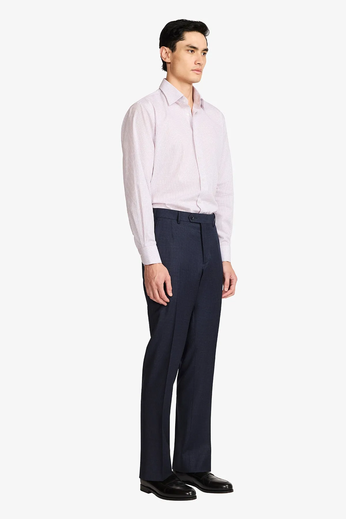 Gus Formal Shirt - Burgundy Minicheck sold by Anthony Squires product image thumbnail 4