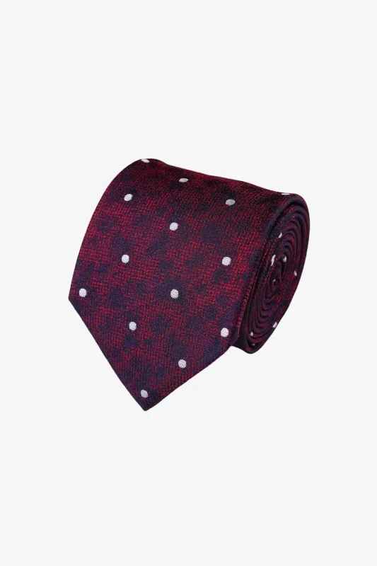 Tie - Silk Red Pattern made by Anthony Squires