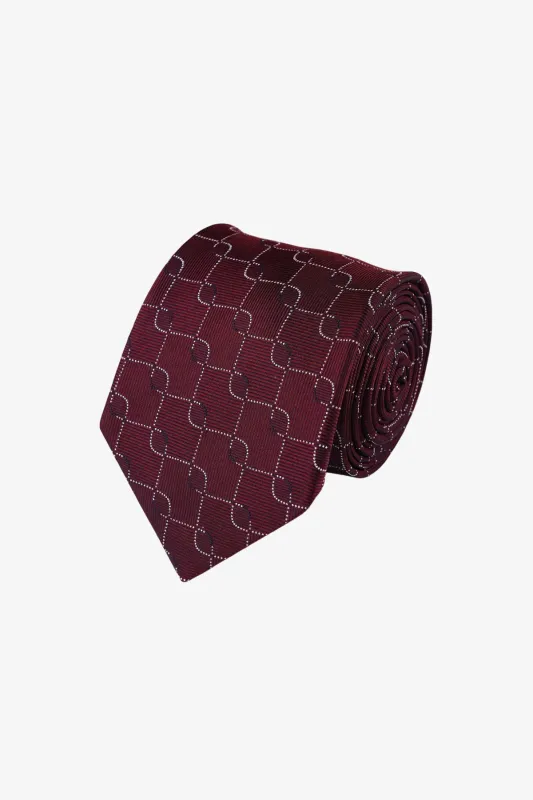 Tie - Silk Red Pattern made by Anthony Squires