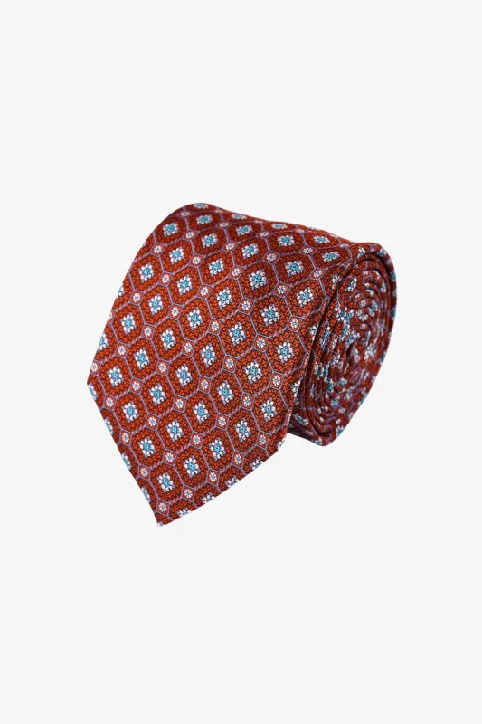 Tie - Silk Red Pattern made by Anthony Squires