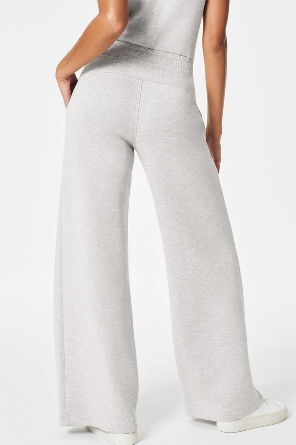 Light Grey Solid Colour Crew Neck Drawstring High Waist Sleeveless Jumpsuit sold by Beagle Boutique product image thumbnail 5