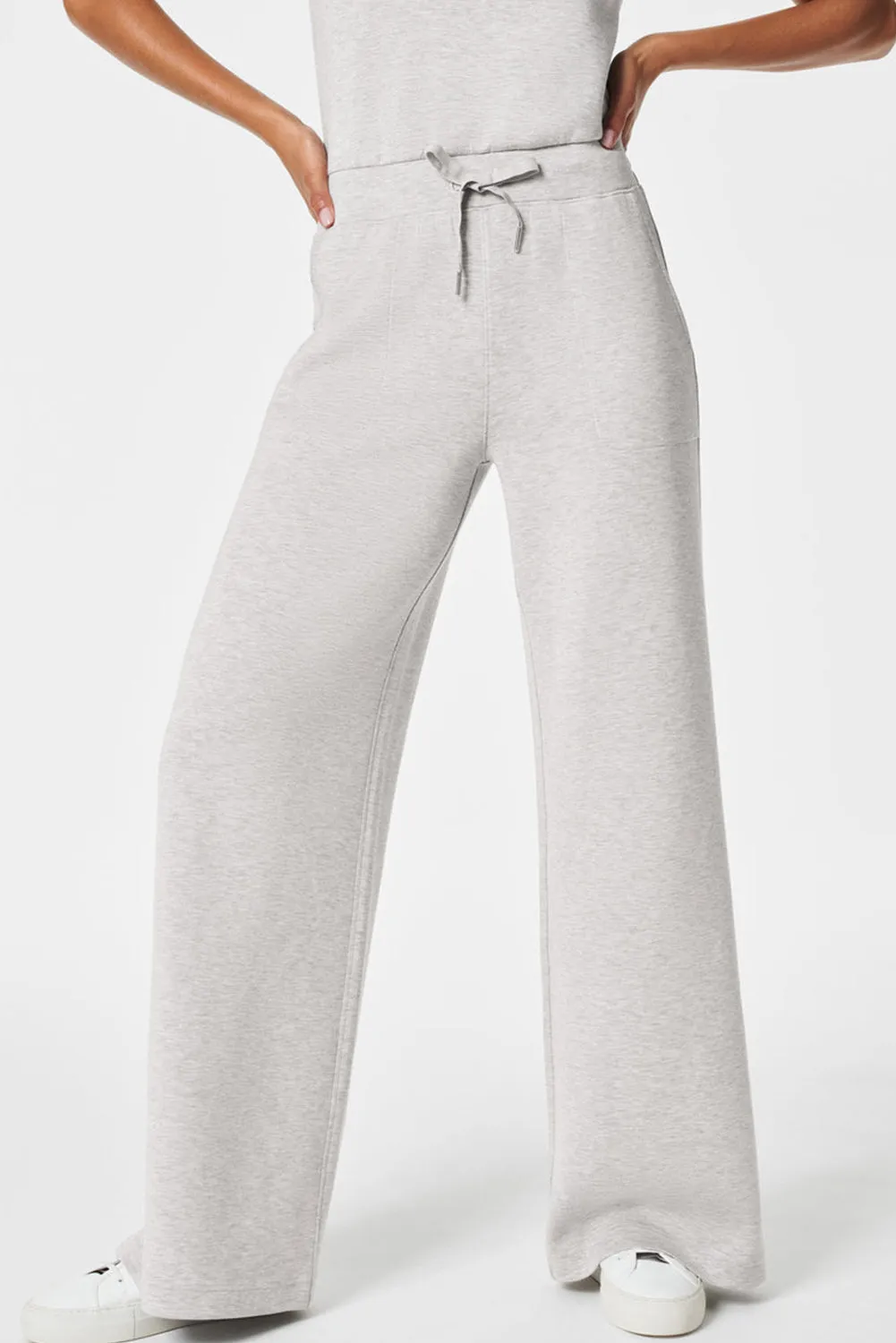 Light Grey Solid Colour Crew Neck Drawstring High Waist Sleeveless Jumpsuit sold by Beagle Boutique product image thumbnail 4