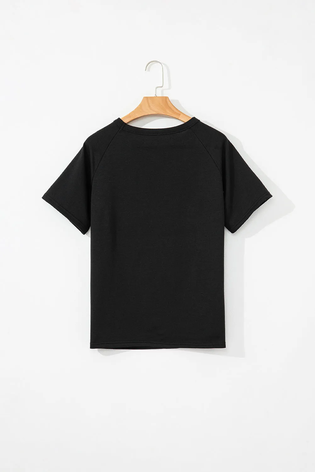 Black Striped Patch Front Casual Tee sold by Beagle Boutique product image thumbnail 5