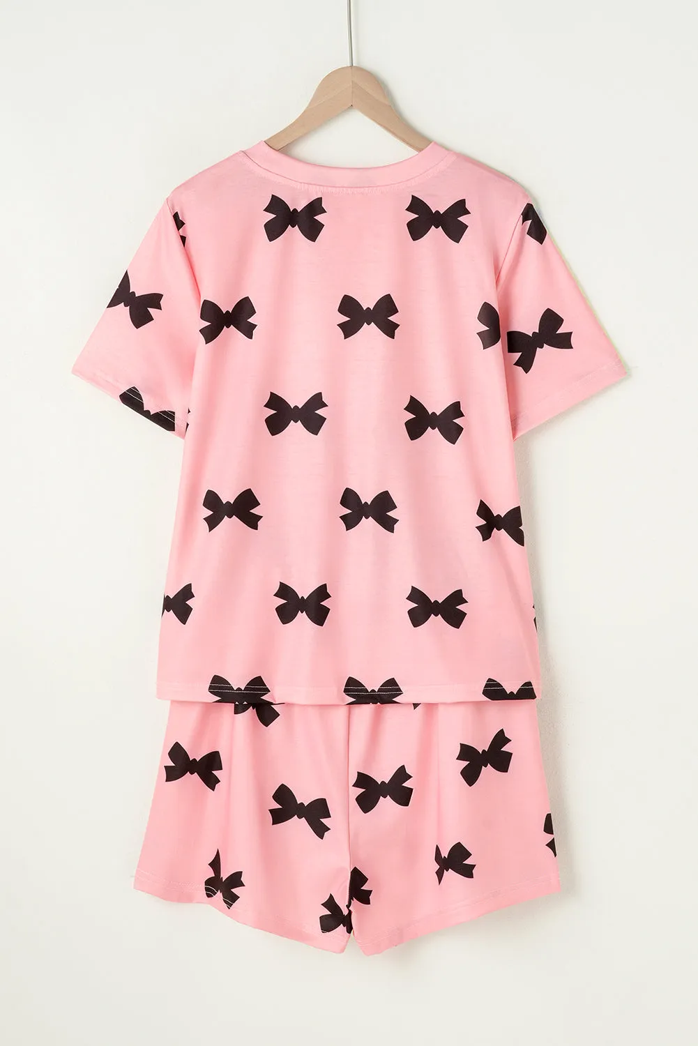 Pink Bow Printed Short 2pcs Lounge Set Pyjamaes sold by Beagle Boutique product image thumbnail 5