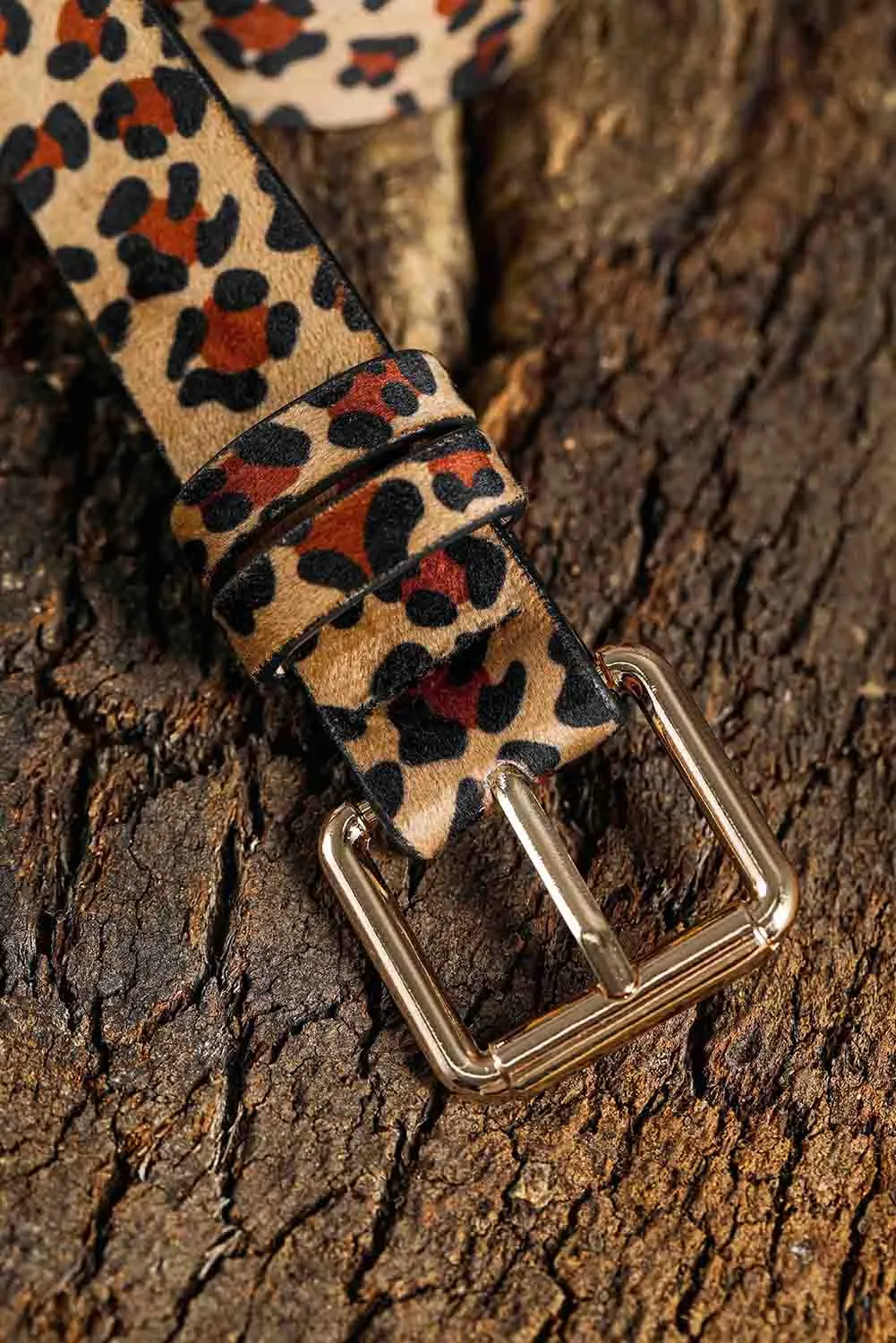 Camel Vintage Leopard Buckle Belt sold by Beagle Boutique product image thumbnail 3