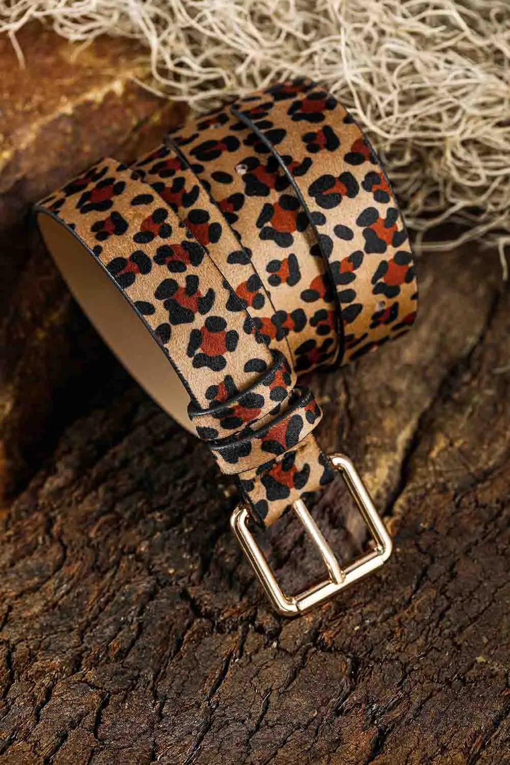 Camel Vintage Leopard Buckle Belt sold by Beagle Boutique product image thumbnail 2