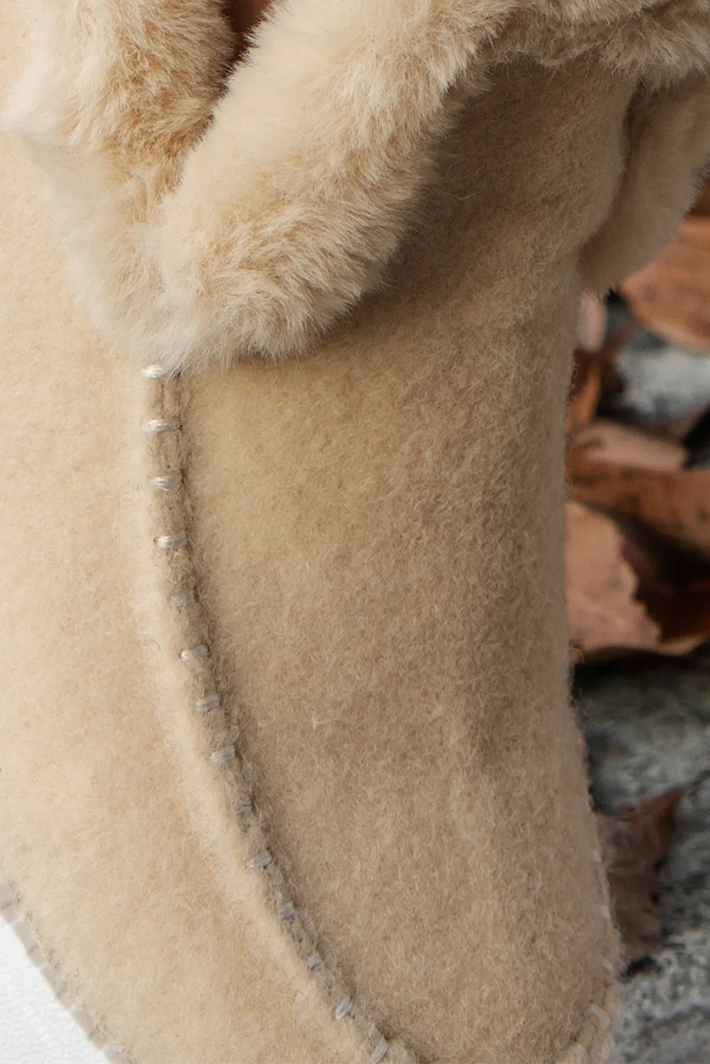 Beige Suede Stitching Patchwork Plush Lined Anklet Boots sold by Beagle Boutique product image thumbnail 4