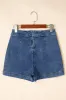 Ashleigh Blue Faux Wrapped Mini Denim Skort sold by Beagle Boutique