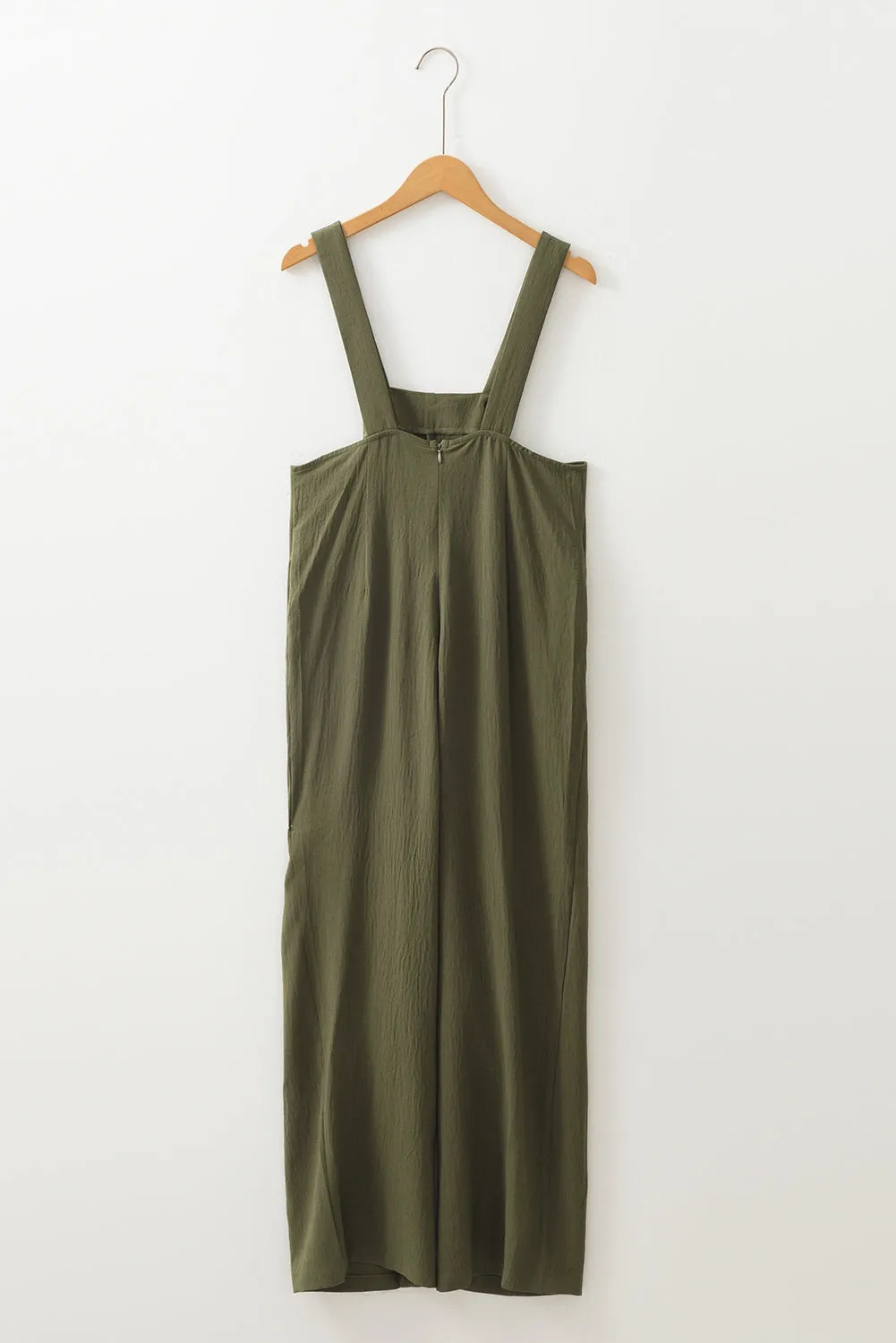 Jungle Green Solid Colour Buttoned Straight Leg Overall sold by Beagle Boutique product image thumbnail 5