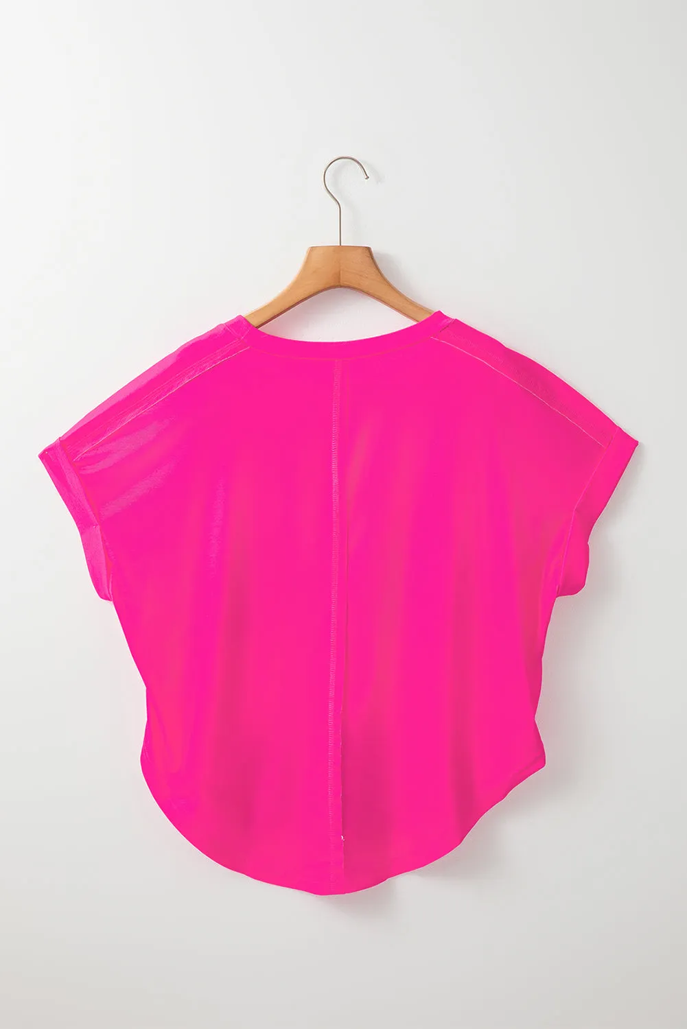 Green Colorblock Rounded Hem Loose T Shirt sold by Beagle Boutique product image thumbnail 5