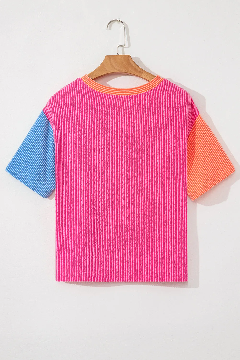 Multicolour Corded Colorblock Crewneck Tee sold by Beagle Boutique product image thumbnail 4