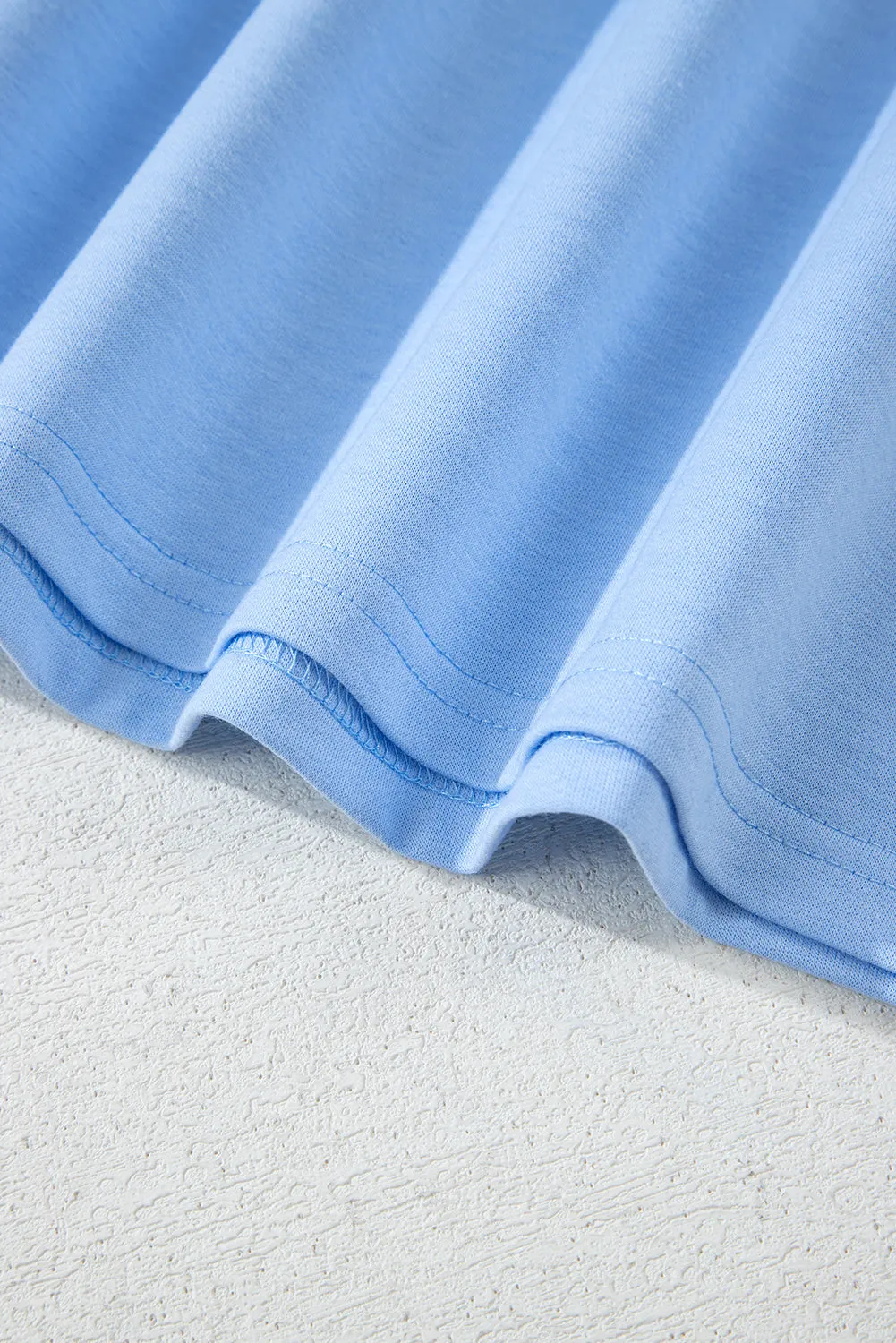 Beau Blue Striped Patch Front Casual Tee sold by Beagle Boutique product image thumbnail 4