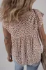Red Printed Embroidery Detail Tie Split Neck Blouse sold by Beagle Boutique