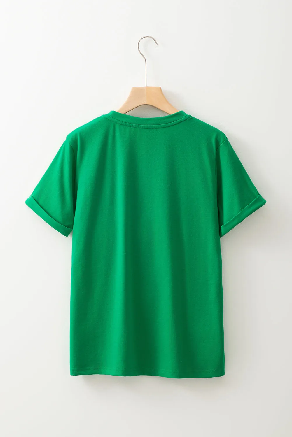 Casual Plain Crew Neck Tee T-Shirt sold by Beagle Boutique product image thumbnail 4