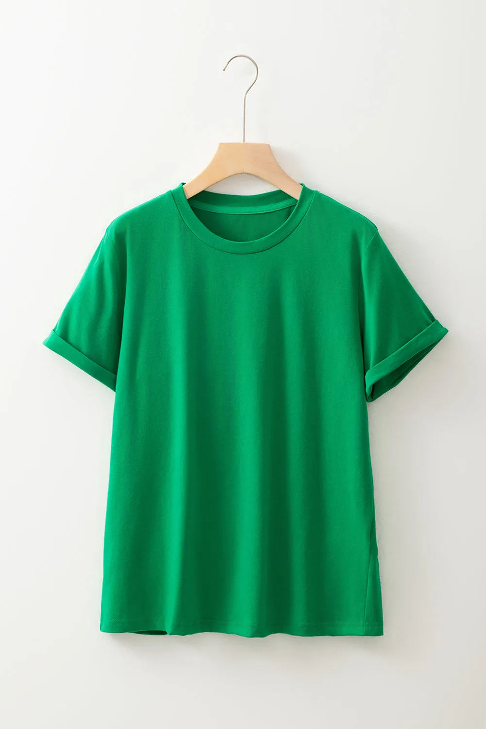 Casual Plain Crew Neck Tee T-Shirt sold by Beagle Boutique product image thumbnail 3