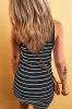 Black Stripe Ribbed Knit Tank Mini Dress sold by Beagle Boutique