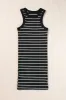 Black Stripe Ribbed Knit Tank Mini Dress sold by Beagle Boutique
