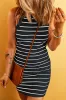 Black Stripe Ribbed Knit Tank Mini Dress sold by Beagle Boutique