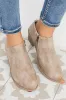 Philippine Grey Tulip Opening Suede Ankle Boots sold by Beagle Boutique