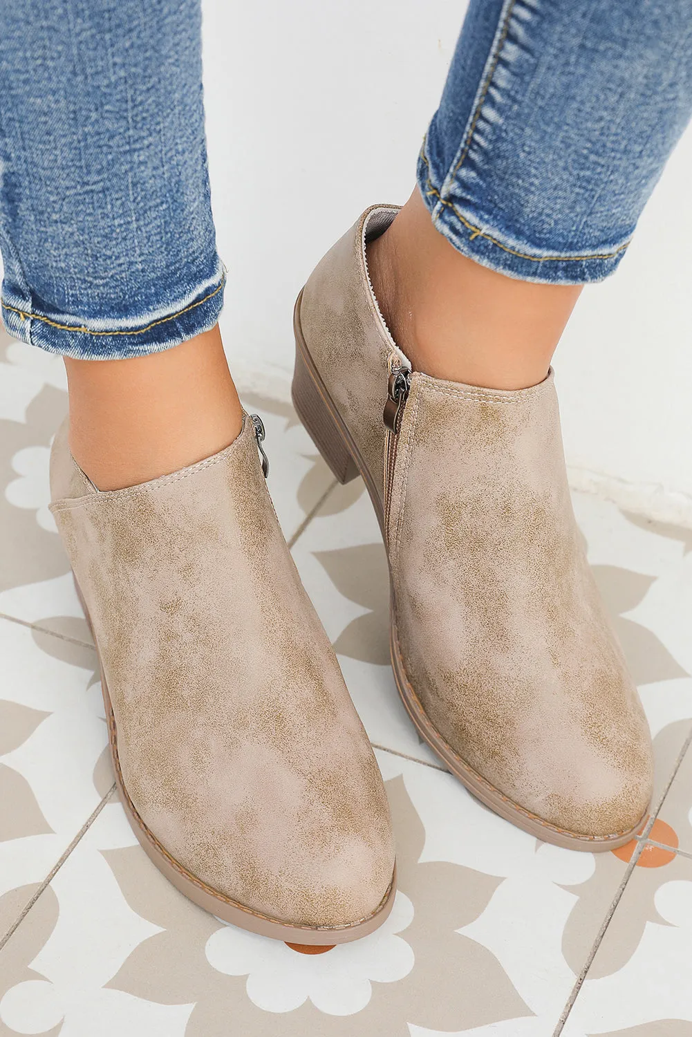 Philippine Grey Tulip Opening Suede Ankle Boots sold by Beagle Boutique product image thumbnail 3