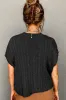 Black Crew Neck Cable Knit Short Sleeve Sweater sold by Beagle Boutique