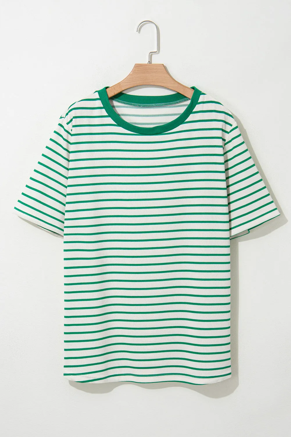Green Stripe Plus Size St Patricks Day Round Neck T Shirt sold by Beagle Boutique product image thumbnail 2