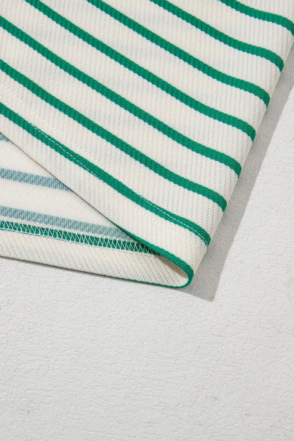 Green Stripe Plus Size St Patricks Day Round Neck T Shirt sold by Beagle Boutique product image thumbnail 4