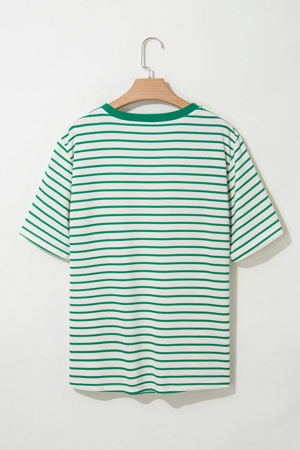 Green Stripe Plus Size St Patricks Day Round Neck T Shirt sold by Beagle Boutique product image thumbnail 3