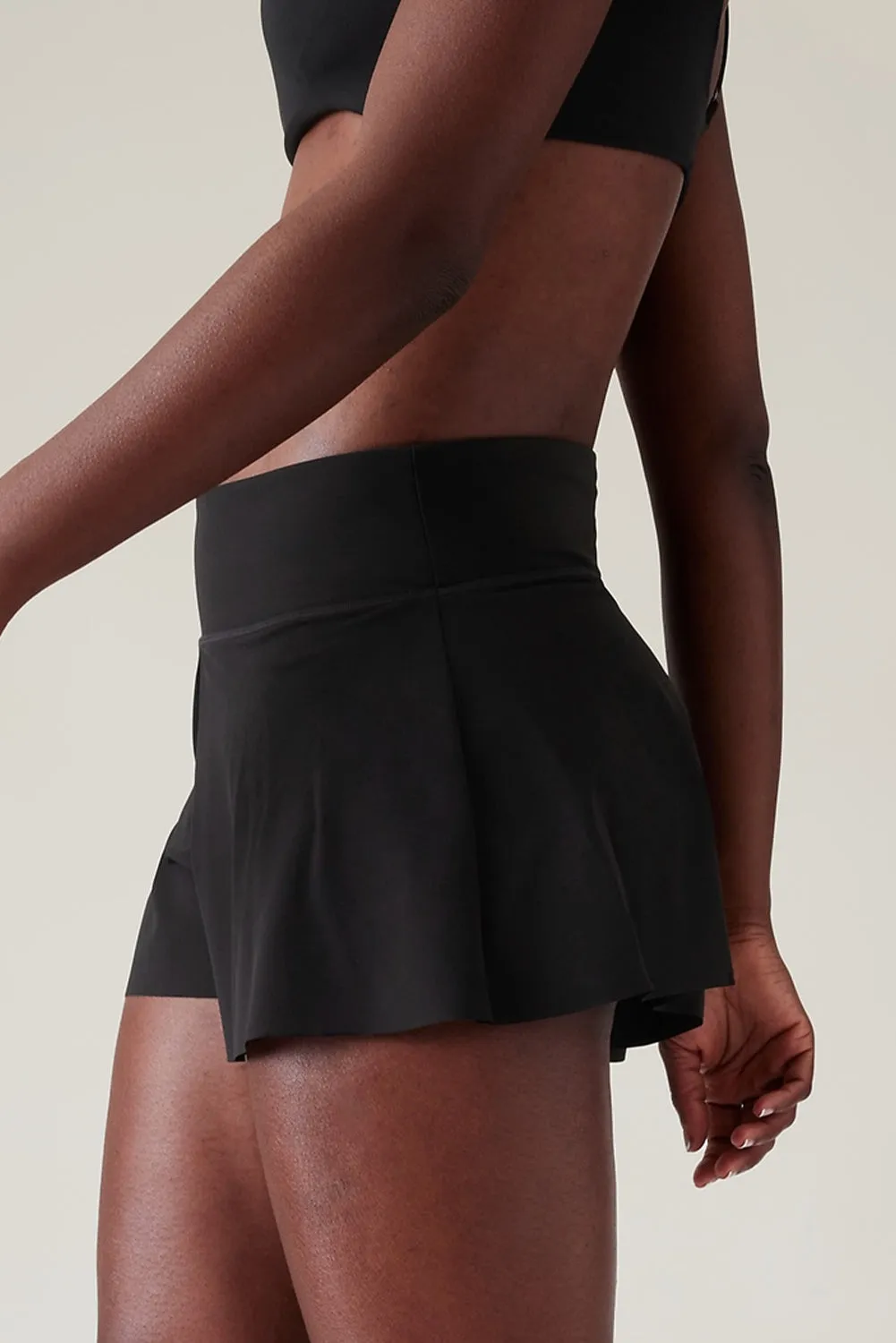 Black Solid Colour High Waist Wide Leg Swim Bottom sold by Beagle Boutique product image thumbnail 3